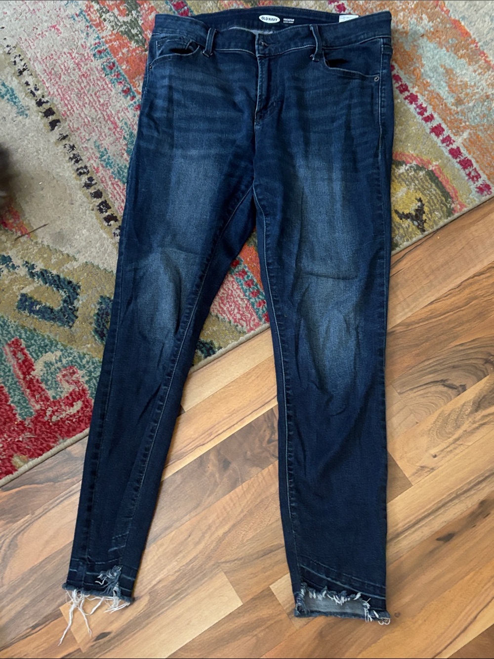 Old Navy Navy Blue Rockstar Super Skinny Jeans